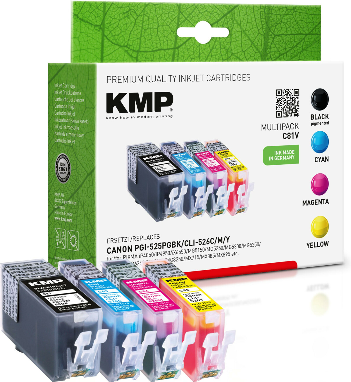 MultiPack 5 Cartouche Canon PGI-525/CLI-526 - Compatible - Inkcenter