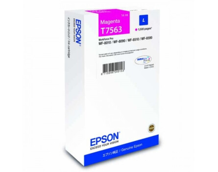 Cartridge Epson T7563 (L), C13T756340 - oryginalny (Magenta)